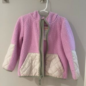 Cat & Jack lavender Sherpa Jacket with Quilted Accents